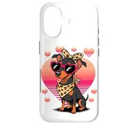 Carcasa para iPhone 17 Miniature Pinscher Valentines Day