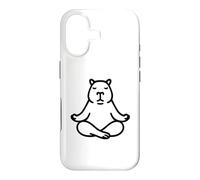 Carcasa para iPhone 17 Minimalista BLK Capybara Yoga Pocket Zen Meditación Amante