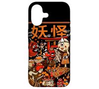 Carcasa para iPhone 17 Minimalista japonés Yokai Monstruos Coreano Asiático Kawaii