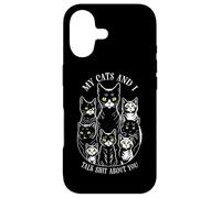 Carcasa para iPhone 17 Mis Gatos y yo hablamos tonterías sobre ti, Divertido Amante y dueño de los Gatos
