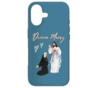 Carcasa para iPhone 17 Misericordioso Jesús y Santa Faustina Dibujos Animados Divina Misericordia