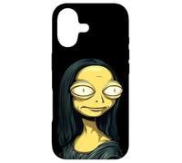 Carcasa para iPhone 17 Mona Lisa Divertida en Alien Busca de Amantes del Espacio y el Arte