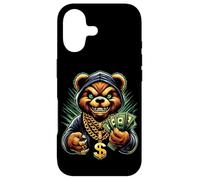 Carcasa para iPhone 17 Money Calling Hip Hop Bear Teddy tee Gángster Rap Swag Dope