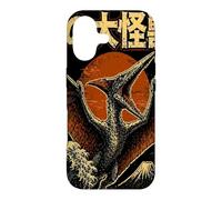 Carcasa para iPhone 17 Monstruo Cielo Volando Kaiju Pterosaurio sobre Ola Japonés Retro