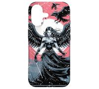 Carcasa para iPhone 17 Morrigan Diosa de la Guerra y el Destino con Cuervos y alas