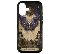Carcasa para iPhone 17 Moth Sun Dark Gothic Crescent Moon Skull