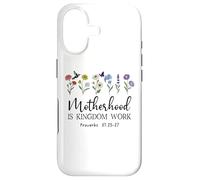 Carcasa para iPhone 17 Motherhood is Kingdom Work Women Christian Mom Proverbs 31