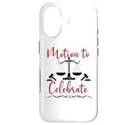 Carcasa para iPhone 17 Motion to Celebrate Sign Funny Lawyer Graduation Law School