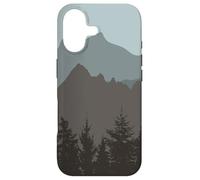 Carcasa para iPhone 17 Mountains Peaks Abstract Outdoor Nature Landscape Gray Blue
