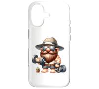 Carcasa para iPhone 17 Muscleman GNOME with Dumbbells Funny Fitness Working out