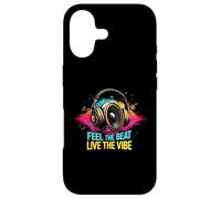 Carcasa para iPhone 17 Music Headphones DJ Feel The Beat Live The Vibe Retro Sound