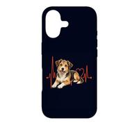 Carcasa para iPhone 17 Mutt Dog Lover Heartbeat ECG Pulse Estilo de Raza Mixta