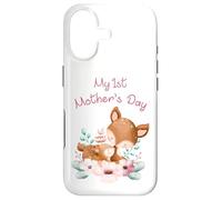 Carcasa para iPhone 17 My 1st Mother's Day - Cute Mom & Baby Dear Cute Watercolor