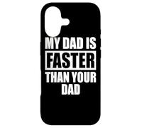 Carcasa para iPhone 17 My Dad Is Faster Than Your Dad Corredor Sprinter Día Padre