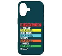 Carcasa para iPhone 17 My Day Padel Jugador Rutina Diaria Divertido