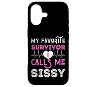 Carcasa para iPhone 17 My Favorite Survivor Call Me Sissy Cáncer de Mama Rosa Mujeres