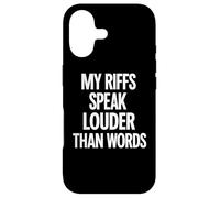 Carcasa para iPhone 17 My Riffs Speak Louder Than Words - Cita Divertida