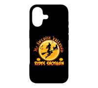 Carcasa para iPhone 17 My Swedish Vallhund Rides Shotgun Dog Halloween Costume
