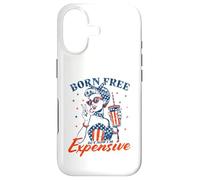 Carcasa para iPhone 17 Nacido Libre Pero Ahora Soy Caro Divertido patriótico 4 de Julio
