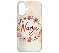 Carcasa para iPhone 17 Nana Floral Heart Flower Cottagecore Cute Grandma