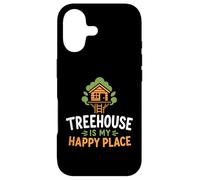 Carcasa para iPhone 17 Nature Tree House Trees Quote Funny Happy Place Treehouse