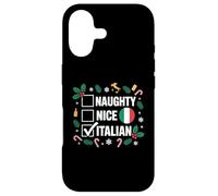 Carcasa para iPhone 17 Naughty Nice Italian Funny Christmas Italia Flag Holiday