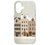 Carcasa para iPhone 17 Navidad Pueblo Calle Escena Acuarela ilustración