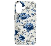 Carcasa para iPhone 17 Navy Blue Flower Lover Cute Girly Botanical Floral Nature