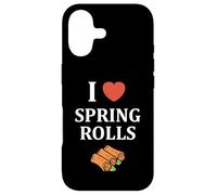 Carcasa para iPhone 17 Nem Food Funny Simple Quote I Love Spring Rolls