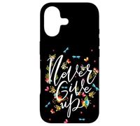 Carcasa para iPhone 17 Never Ever Give Up tee Shirt, Cool Novelty Quotes Graphic