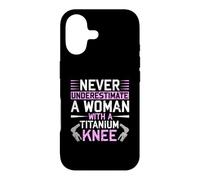 Carcasa para iPhone 17 Never Underestimate A Woman with A Titanium Knee Replacement