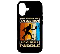 Carcasa para iPhone 17 Never Underestimate an Old Man Divertido Jugador de Pickleball