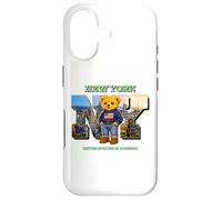 Carcasa para iPhone 17 New York City Skyline & Cute Teddy Bear with NYC Graphic