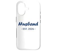 Carcasa para iPhone 17 Newlywed Marriage Quote Minimalist Simple Husband EST 2026