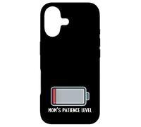 Carcasa para iPhone 17 Nivel de Paciencia de mamá batería agotada Divertido Diciendo Linda mamá