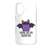 Carcasa para iPhone 17 No Eres mi Tipo de Sangre Divertido Juego de Palabras con murciélagos