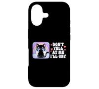 Carcasa para iPhone 17 No me grites lloraré Lindo Gato con Arco Iris