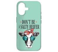 Carcasa para iPhone 17 No Seas una vaquilla Salada, Divertida Vaca con Gafas, Humor campestre