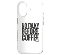 Carcasa para iPhone 17 No Talky Before Coffee Funny Introvert Quote Design