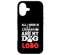 Carcasa para iPhone 17 Nombre del Perro Lobo Todo lo Que Necesita es café Mi Perro Llamado Lobo