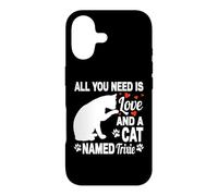 Carcasa para iPhone 17 Nombre Personalizado de Gato Trixie Cute Kitten Pet Lover