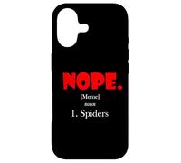 Carcasa para iPhone 17 Nope Meme Definition Anti Spiders Funny Arachnophobia Spider