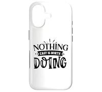 Carcasa para iPhone 17 Nothing Easy Is Worth Doing Motivation Cita Grit Mindset