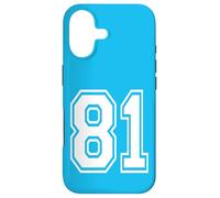 Carcasa para iPhone 17 Número 81 Estilo de Equipo Deportivo en Blanco