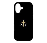 Carcasa para iPhone 17 Número Romano del Papa León XIV con Cruz Delgada Jesús