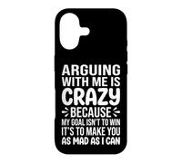 Carcasa para iPhone 17 Objetivo de discusión Loca te vuelve Loco Humor