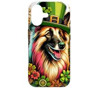 Carcasa para iPhone 17 Obra de Arte del día de San Patricio del Perro Pastor Belga