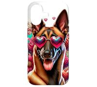 Carcasa para iPhone 17 Obra de Arte del Día de San Valentín de un Perro Malinois Belga
