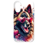 Carcasa para iPhone 17 Obra de Arte del Día de San Valentín de un Perro Pastor Belga