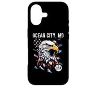 Carcasa para iPhone 17 Ocean City Maryland - Bandera patriótica de Estados Unidos, diseño Vintage